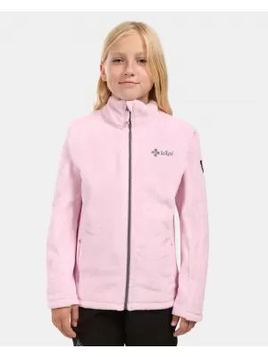 Dívčí fleece mikina KILPI SKATHI-JG ZJ0208KI SVĚTLE RŮŽOVÁ