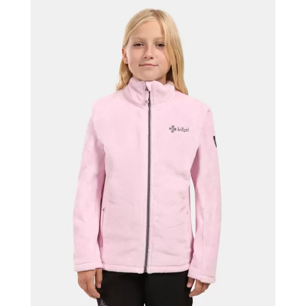  Dívčí fleece mikina KILPI SKATHI-JG ZJ0208KI SVĚTLE RŮŽOVÁ 