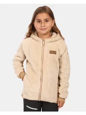 Dívčí fleece mikina KILPI NORKA-JG ZJ0207KI BÉŽOVÁ