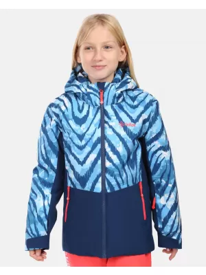 Dívčí lyžařská bunda KILPI SAMARA-JG ZJ0112KI TMAVĚ MODRÁ