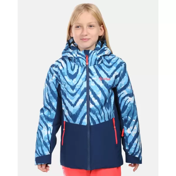  Dívčí lyžařská bunda KILPI SAMARA-JG ZJ0112KI TMAVĚ MODRÁ 