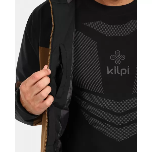  Pánská lyžařská bunda KILPI FLIP-M ZM0113KI HNĚDÁ 
