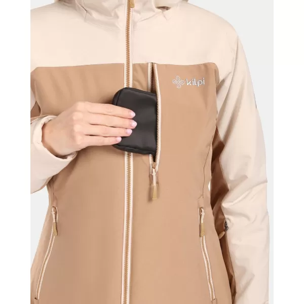  Dámská lyžařská bunda KILPI FLIP-W ZL0110KI BÉŽOVÁ 