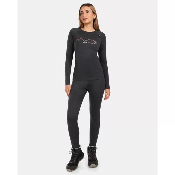  Dámské termo triko KILPI MAVORA TOP-W ZL0502KI ČERNÁ 