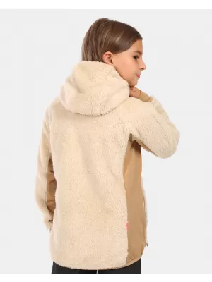 Dívčí fleece mikina KILPI NORKA-JG ZJ0207KI BÉŽOVÁ