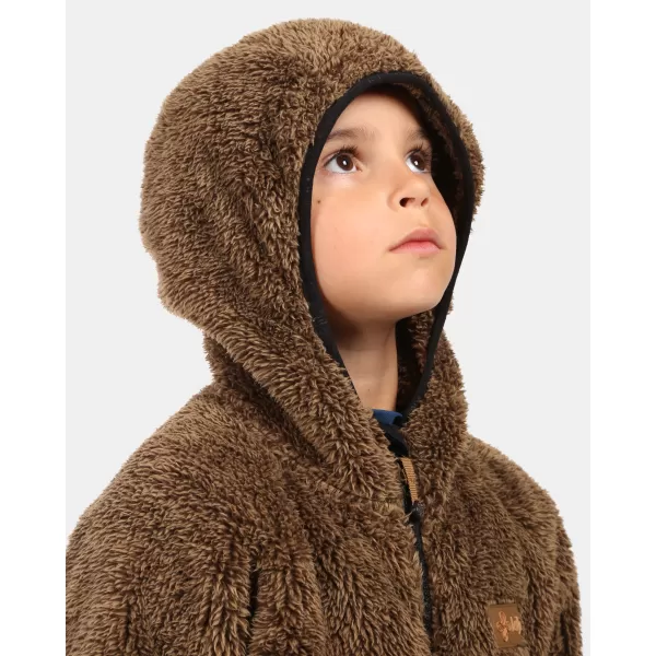  Chlapecké fleece mikina KILPI NORKA-JB ZJ0201KI HNĚDÁ 