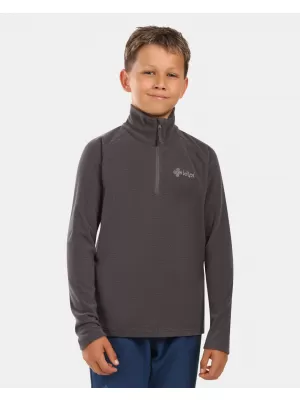 Dětská fleece mikina KILPI ALMERI-J ZJ0204KI TMAVĚ ŠEDÁ