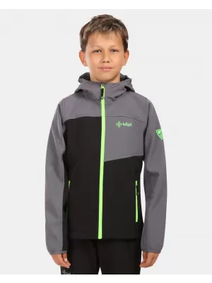 Dětská softshellová bunda KILPI RAVIO-J ZJ0105KI ČERNÁ