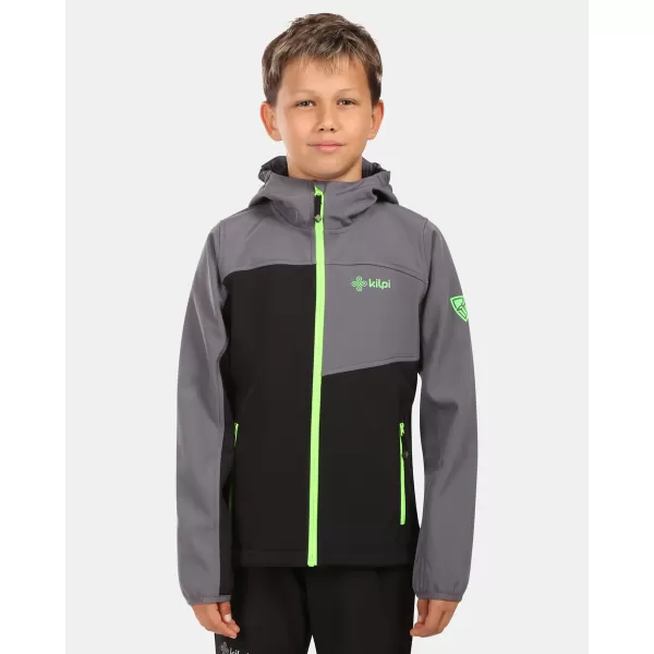  Dětská softshellová bunda KILPI RAVIO-J ZJ0105KI ČERNÁ 