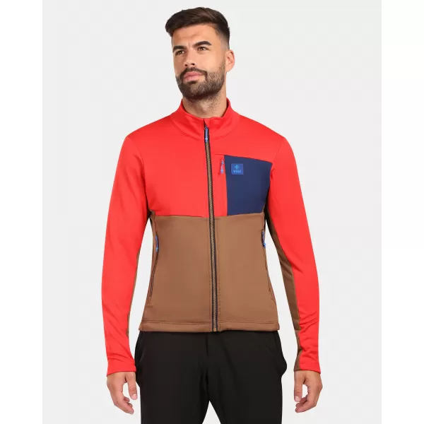  Pánská fleece mikina KILPI ERIN-M ZM0206KI HNĚDÁ 