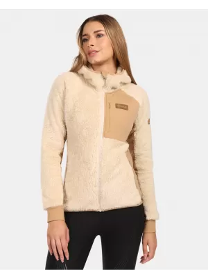 Dámská fleece mikina KILPI NORKA-W ZL0204KI BÉŽOVÁ