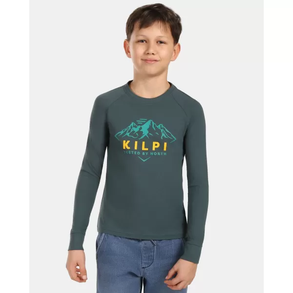  Chlapecké triko KILPI VERATI-JB ZJ0301KI TMAVĚ ZELENÁ 