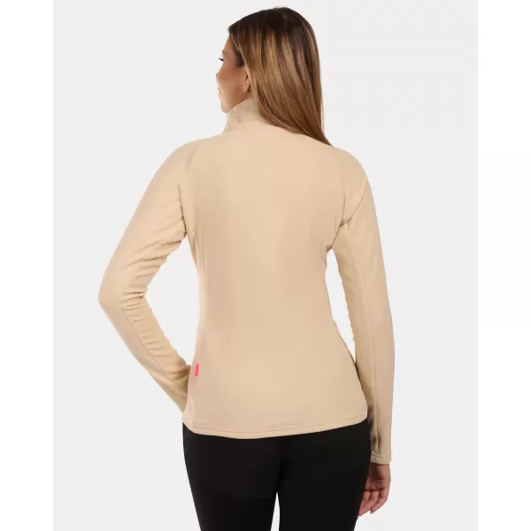  Dámská fleece mikina KILPI GLAMER-W ZL0210KI BÉŽOVÁ 