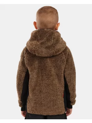 Chlapecké fleece mikina KILPI NORKA-JB ZJ0201KI HNĚDÁ