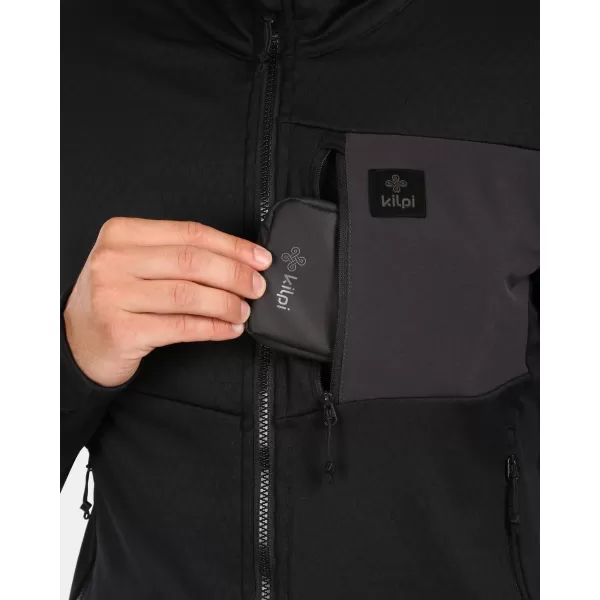  Pánská fleece mikina KILPI ERIN-M ZM0206KI ČERNÁ 