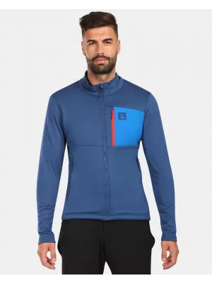 Pánská fleece mikina KILPI ERIN-M ZM0206KI TMAVĚ MODRÁ