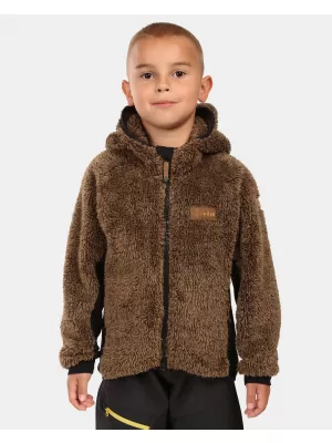 Chlapecké fleece mikina KILPI NORKA-JB ZJ0201KI HNĚDÁ