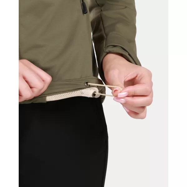  Dámská softshellová bunda KILPI ONTAVIA-W 1L0113KI ZELENÁ 