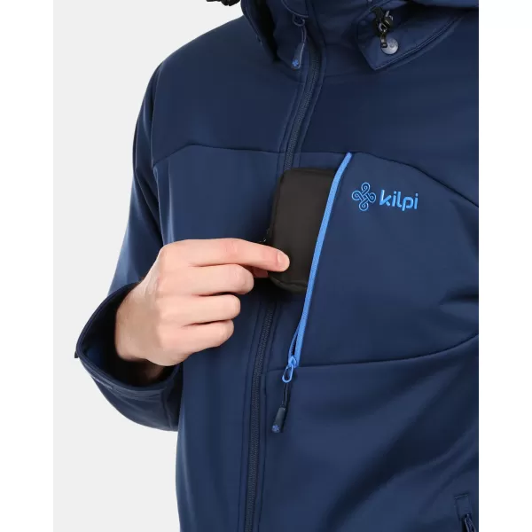  Pánská softshellová bunda KILPI ONTAVIO-M 1M0112KI TMAVĚ MODRÁ 