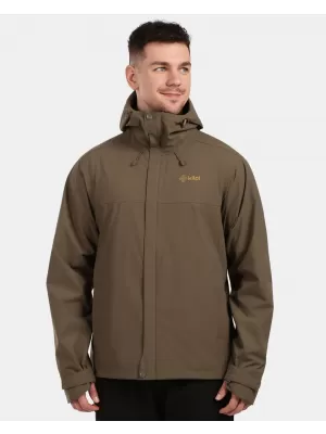 Pánská hardshellová bunda KILPI MONTANA-M 1M0102KI KHAKI
