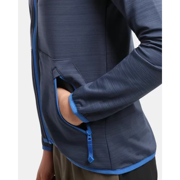  Chlapecká fleece mikina KILPI MEMPHIS-JB 1J0201KI TMAVĚ MODRÁ 