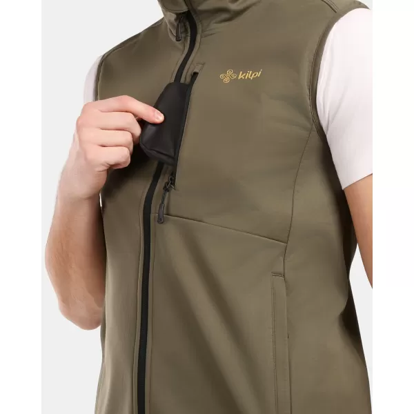  Pánská softshellová vesta KILPI NOIL-M 1M0116KI KHAKI 
