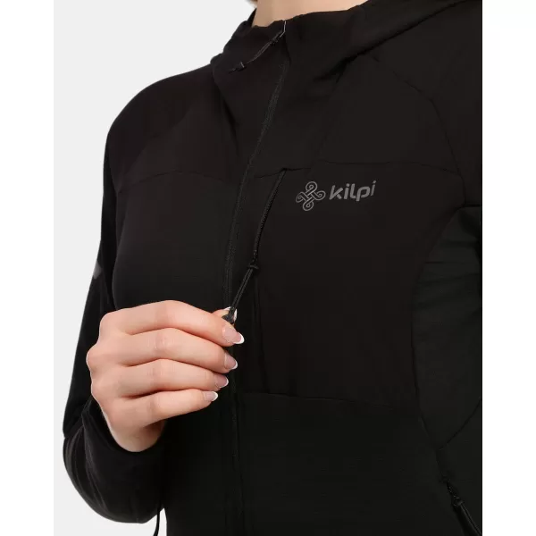  Dámská fleece mikina KILPI MEMPHIS-W 1L0201KI ČERNÁ 