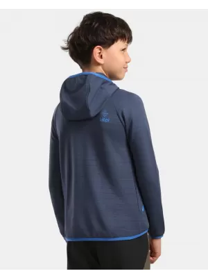 Chlapecká fleece mikina KILPI MEMPHIS-JB 1J0201KI TMAVĚ MODRÁ
