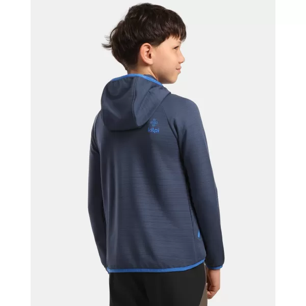 Chlapecká fleece mikina KILPI MEMPHIS-JB 1J0201KI TMAVĚ MODRÁ 