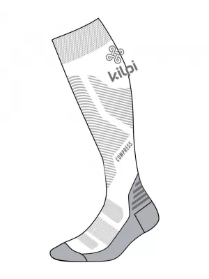 Ponožky KILPI COMPRESS-U 1U0875KI BÍLÁ