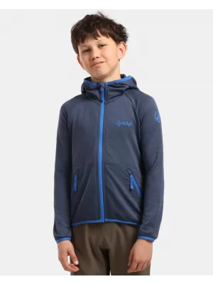 Chlapecká fleece mikina KILPI MEMPHIS-JB 1J0201KI TMAVĚ MODRÁ