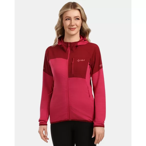  Dámská fleece mikina KILPI MEMPHIS-W 1L0201KI RŮŽOVÁ 
