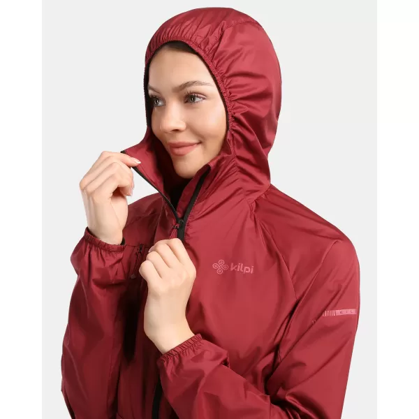  Dámská větrovka KILPI ROSA-W 1L0109KI TMAVĚ ČERVENÁ 