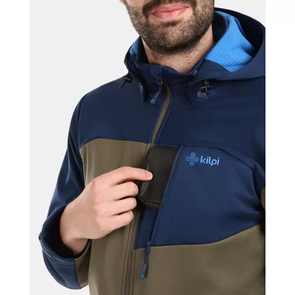  Pánská softshellová bunda KILPI ONTAVIO-M 1M0112KI KHAKI 