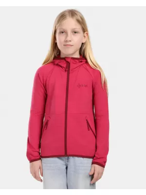 Dívčí fleece mikina KILPI MEMPHIS-JG 1J0202KI RŮŽOVÁ