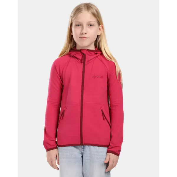  Dívčí fleece mikina KILPI MEMPHIS-JG 1J0202KI RŮŽOVÁ 