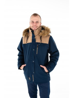 Pánská zimní bunda KILPI ALPHA-M NM0079KI TMAVĚ MODRÁ
