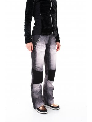 Dámské softshellové kalhoty KILPI JEANSO-W NLX079KI ČERNÁ