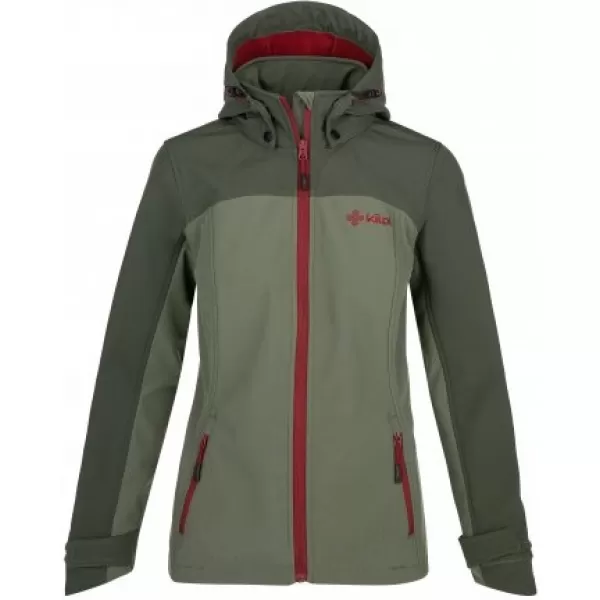  Dámská softshellová bunda KILPI RAVIA-W QL0001KI KHAKI 