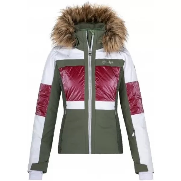  Dámská lyžařská bunda KILPI ELZA-W QL0154KI KHAKI 