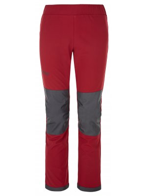 Dětské softshellové kalhoty KILPI RIZO-J QJ0454KI TMAVĚ ČERVENÁ