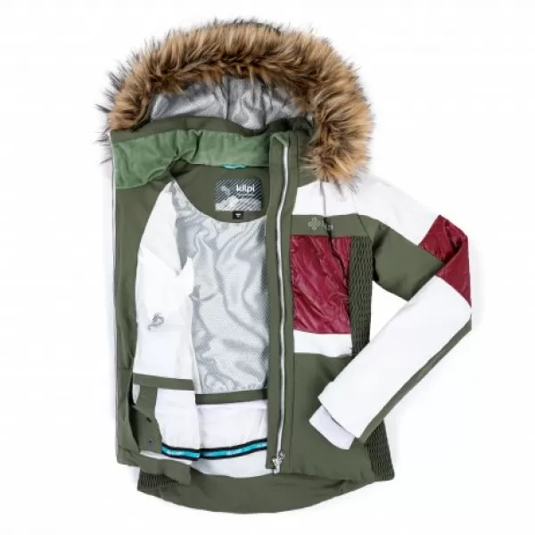  Dámská lyžařská bunda KILPI ELZA-W QL0154KI KHAKI 