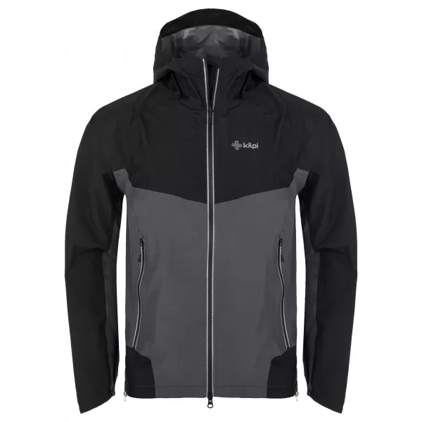  Pánská hardshell bunda KILPI HURRICANE-M QM0109KI TMAVĚ ŠEDÁ 