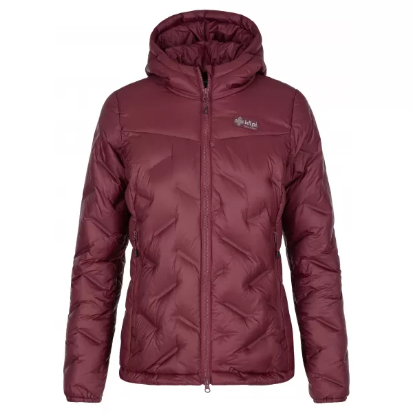  Dámská péřová bunda KILPI ALBERTA-W SL0132KI TMAVĚ ČERVENÁ 