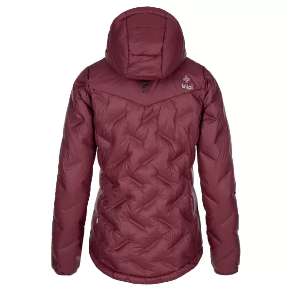 Dámská péřová bunda KILPI ALBERTA-W SL0132KI TMAVĚ ČERVENÁ 