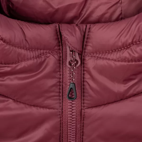  Dámská péřová bunda KILPI ALBERTA-W SL0132KI TMAVĚ ČERVENÁ 