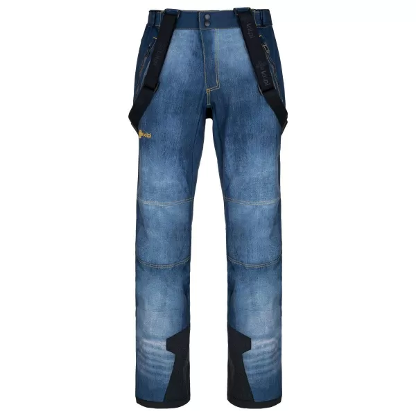  Pánské softshellové kalhoty KILPI JEANSO-M SM0408KI TMAVĚ MODRÁ 