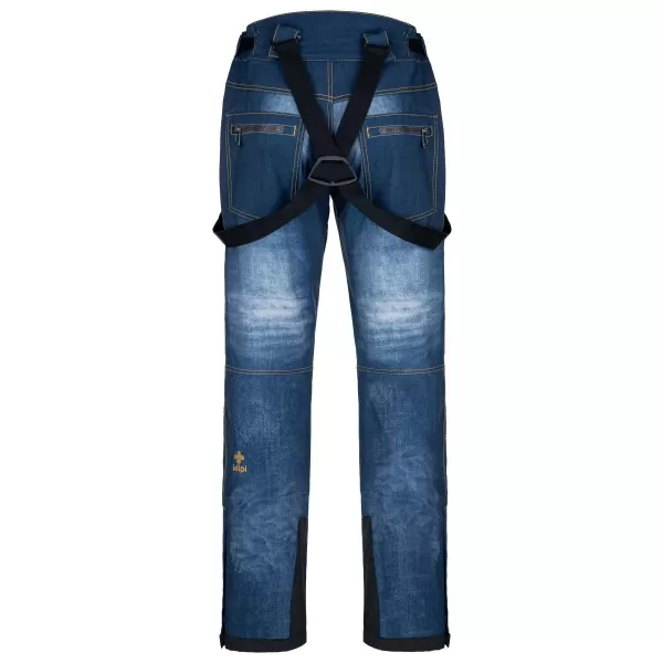  Pánské softshellové kalhoty KILPI JEANSO-M SM0408KI TMAVĚ MODRÁ 