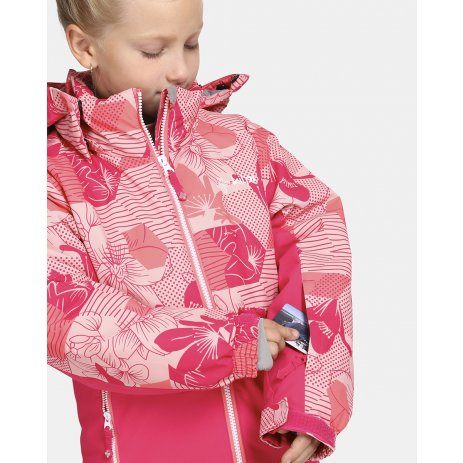  Dívčí lyžařská bunda  KILPI SAMARA-JG UJ0113KI RŮŽOVÁ 