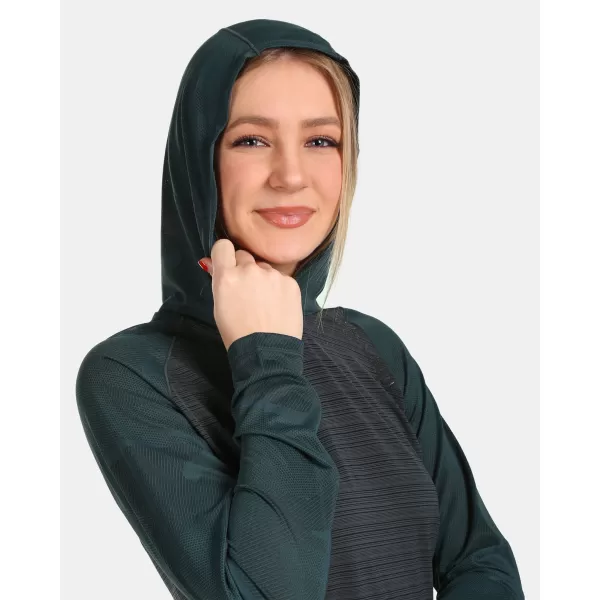  Dámská funkční mikina KILPI AILEEN-W VL0325KI TMAVĚ ZELENÁ 